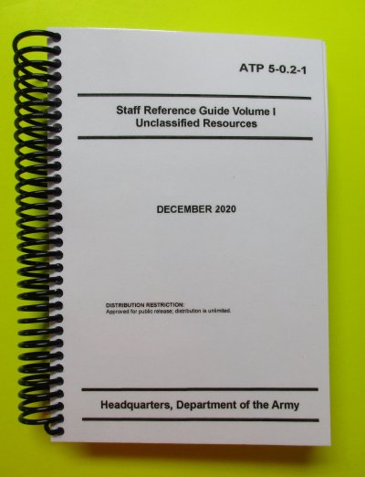 ATP 5-0.2-1 Staff Reference Guide - Vol 1 & 2 - 2020 -2 BIG size - Click Image to Close